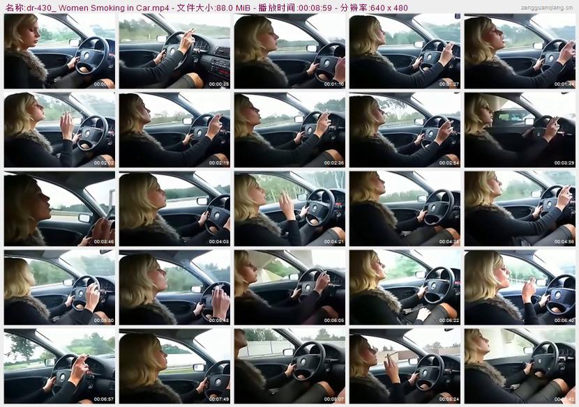 dr-430_ Women Smoking in Car